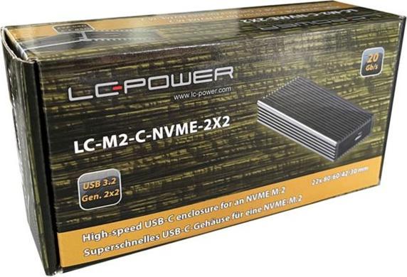 Produktbild LC-Power LC-M2-C-NVME-2X2-RAID USB-C-Gehuse fr NVMe-M.2 retail (M.2 2280)
