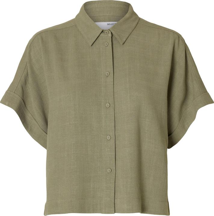 Actual product image Selected Femme Slfviva Ss Cropped Shirt Noos (38)