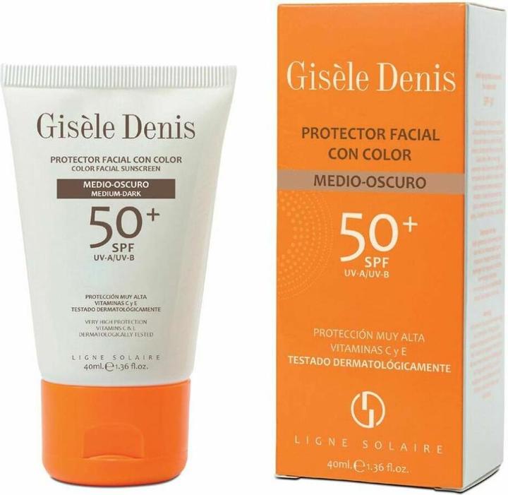 Produktbild Gisele Denis Gisèle Denis Color Facial Sunscreen Spf50+ Medium/Dark 40ml (Sonnencreme, SPF 50+, 40 ml, 150 g)