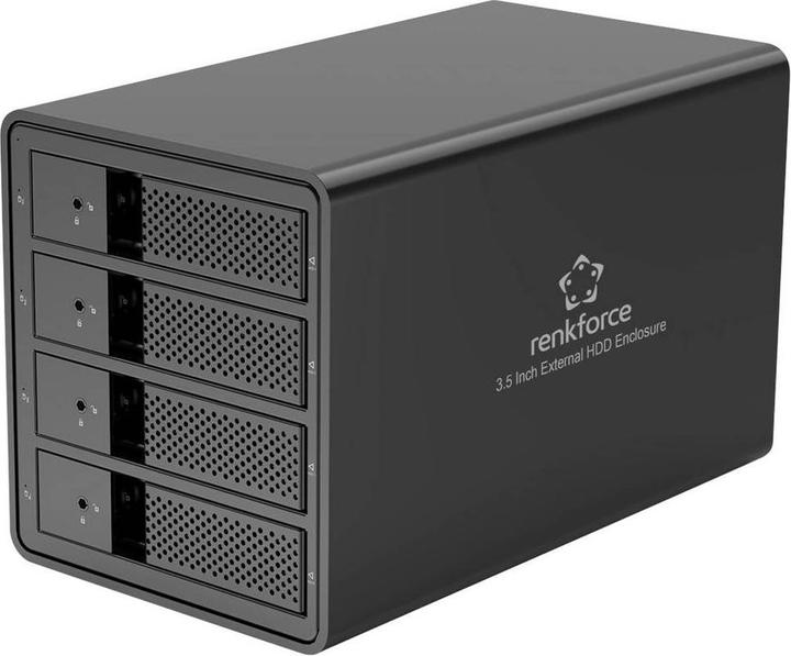 Produktbild Renkforce RF-6647598 8.9 cm (3.5 Zoll) Festplattengehäuse 4 Bay 3.5 Zoll USB-A ( (3.5")