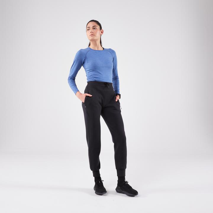 Kiprun Laufhose lang Damen warm - Run 500 schwarz