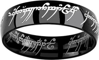 Immagine prodotto Silvego Anello del potere in acciaio nero dal film Il Signore degli Anelli RRC5623 - Circuito: 64 mm (64)