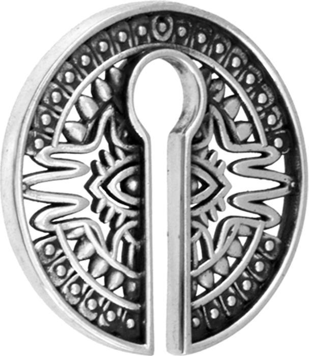 Actual product image Star Piercing Ohrgewicht Schlüsselloch silber Teller Maya Auge (Brass)