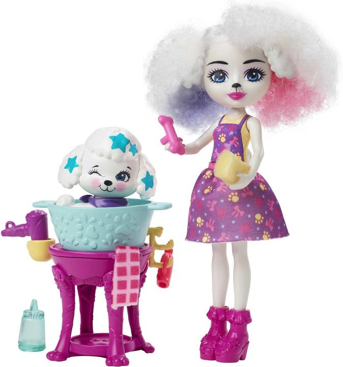Actual product image Enchantimals Pudelwohl beauty salon playset with color change