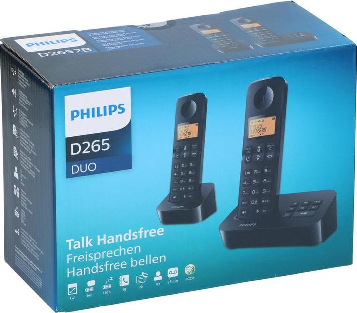Produktbild Philips D2652B/01 Schnurlostelefon mit Anrufbeantworter