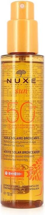 Actual product image Nuxe Huile Bronz Visage & Corps Sun Protection Factor 50 (Suntan oil, SPF 50, 150 ml, 150 g)