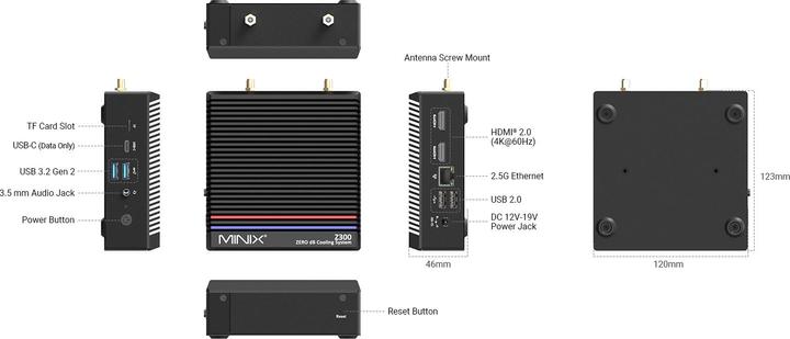 Actual product image Minix NEO Z300-0dB (Intel Core i3-N300, 16 GB, 512 GB, Intel UHD Graphics)