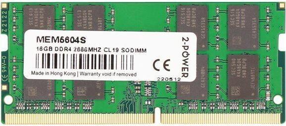 Image du produit 2-Power 16 Go DDR4 2666MHz CL19 SoDIMM (1 x 16GB, 2666 MHz, RAM DDR4, SO-DIMM)