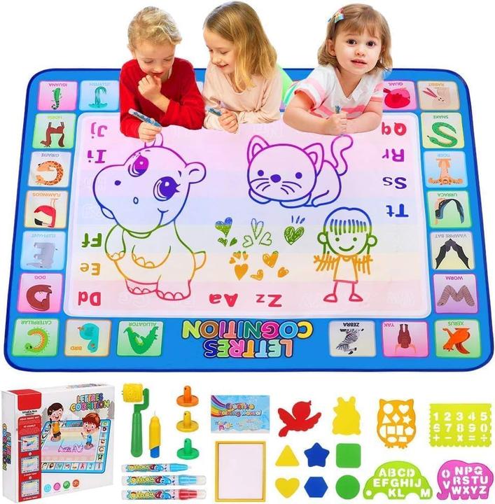 Actual product image Activity Board Water Doodle Mat Aqua Magic Doodle Painting Mat 100 * 78cm XL Aqua Drawing Painting Mat (100 x 78 cm)