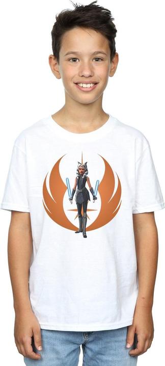Actual product image Star Wars Boys Clone Wars Ahsoka Rebel Pose T-Shirt (152, 158)