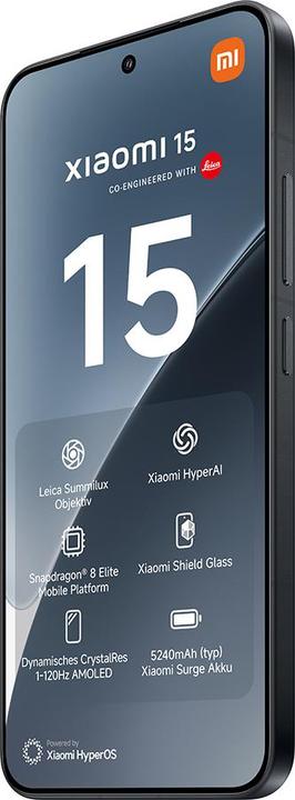 Immagine prodotto Xiaomi 15 + Pacchetto di lancio dell'aspirapolvere robot S20 (512 GB, Nero, 6.36", Doppia SIM, 50 Mpx, 5G)