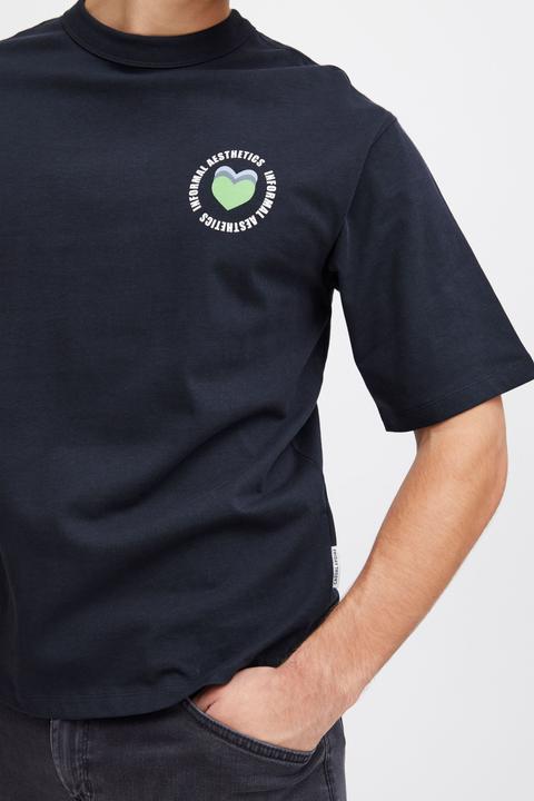 Produktbild Casual Friday CFTue relaxed fit tee with chest print 20505006 (M)