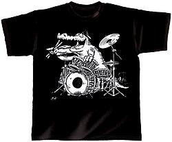 Rock You T-Shirt schwarz Kroko Power L (L)