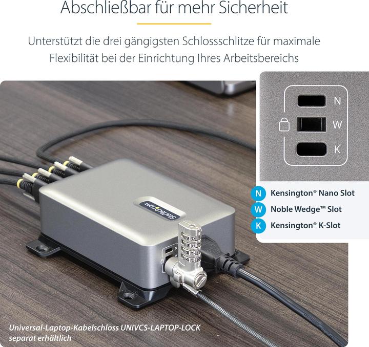 Immagine prodotto StarTech .com 424DEU-USB-C-CHARGER, Interno, AC, 28 V, 1,8 m, Grigio (240 W)