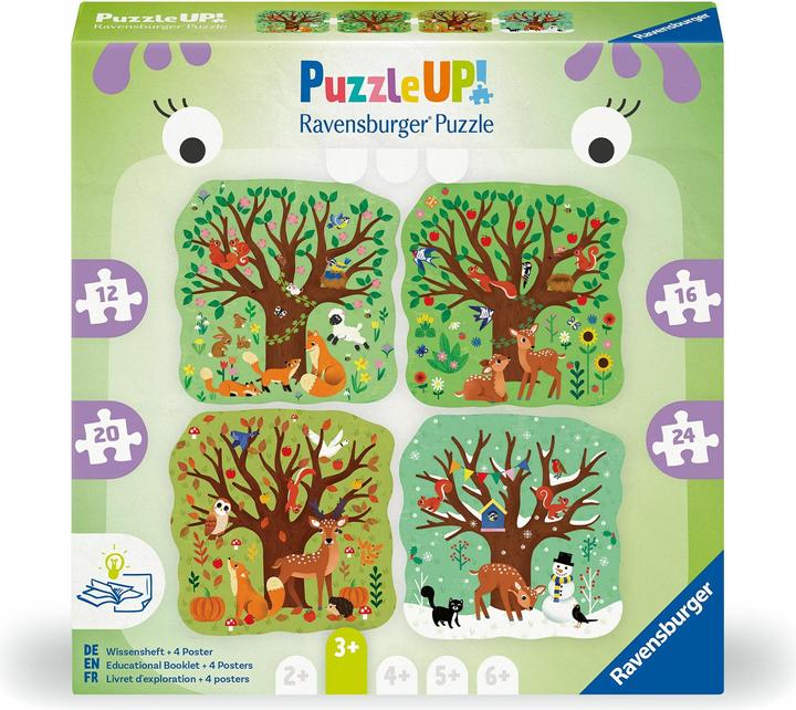 Produktbild Ravensburger Puzzle UP! Vier Jahreszeiten von, 12004002 - 4 konturgeformte Puzzles mit 12, 16, 20 (72 Teile)