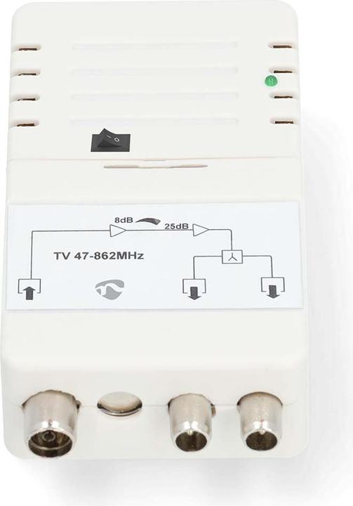 Produktbild Nedis CATV-Verstärker | Verstärkung dBi (bei Antennenkabel): 25 dB | 47 - 862 MHz | Anzahl der Ausgä (Verstärker)