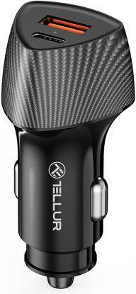Actual product image Tellur FCC10 car charger 38W, 6A (PD20W + QC3.0) black