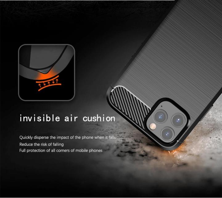 Produktbild Cadorabo TPU Ultra Slim carbon edelstahl Kombi Cover (Apple iPhone 11 Pro)