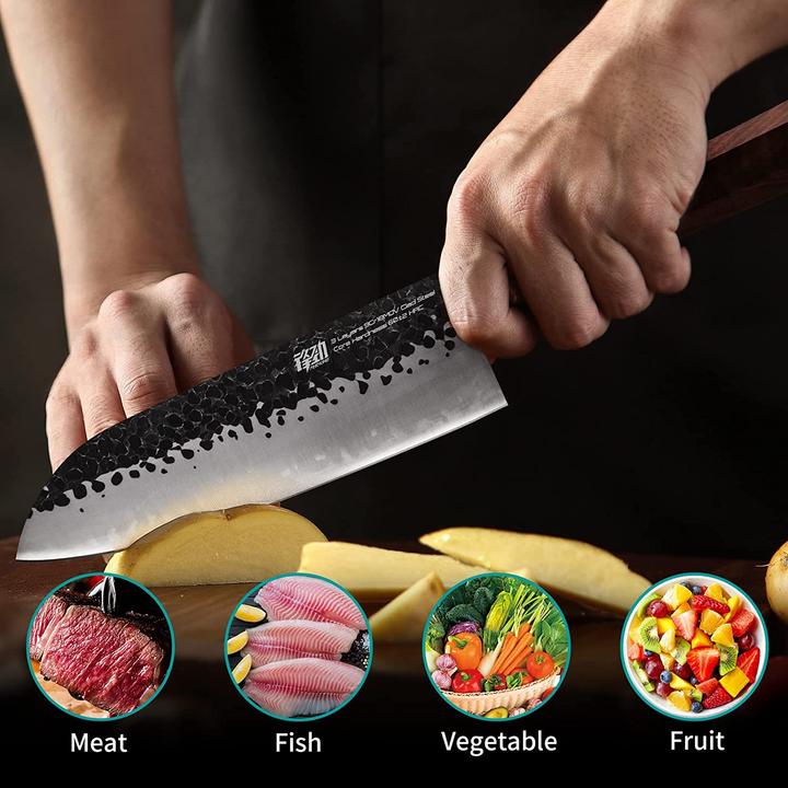 Actual product image Findking Santoku knife, 7 inch, Dynasty series (18.40 cm)
