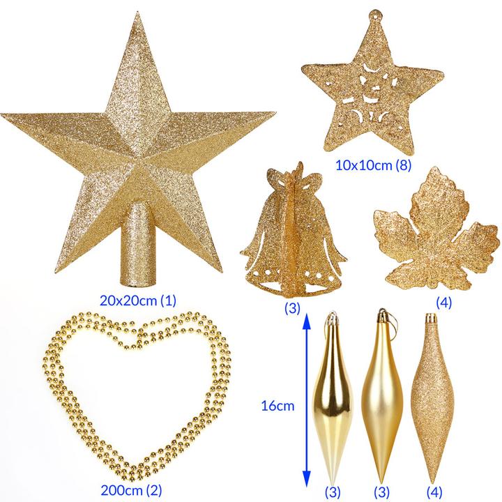 Actual product image Deuba Christmas tree balls (102 -part)