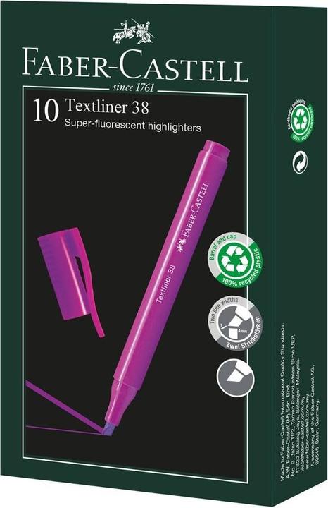 Actual product image Faber-Castell Highlighter 38 Pen shape (Violet, 5 mm, 1 x)