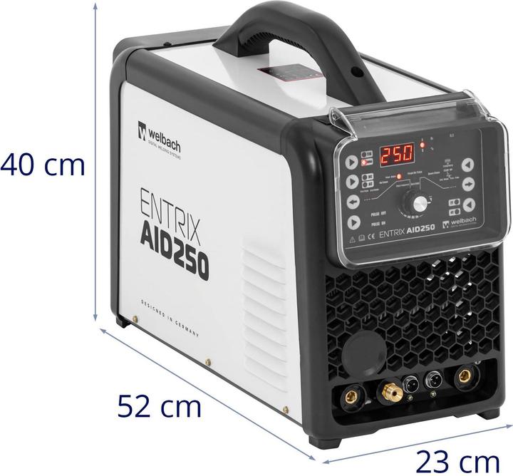 Produktbild Welbach WIG Schweissgerät AC DC Alu Schweissgerät 250 A 60 % Duty Cycle MMA Digital Puls