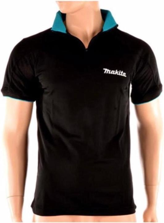 Image du produit Makita Polo Rugby Shirt T-shirt taille L 100% coton ( 98P184 ) couleur noir (L)