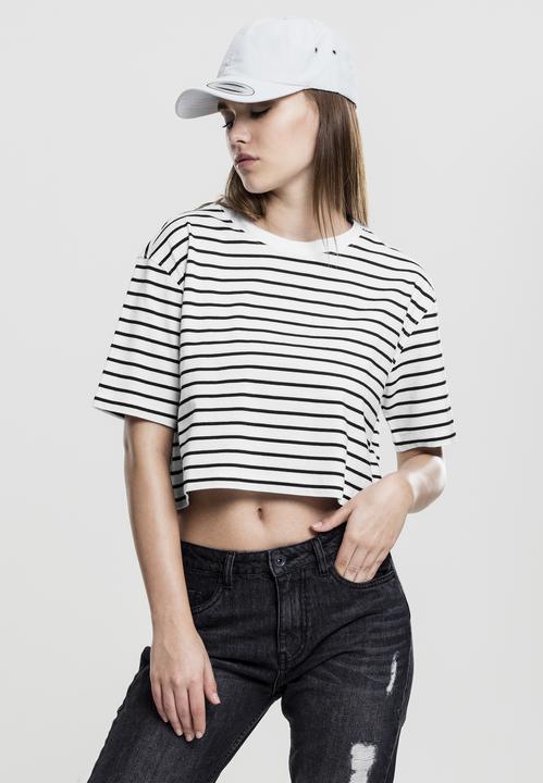 Produktbild Urban Classics Ladies Short Striped Oversized Tee (XS)