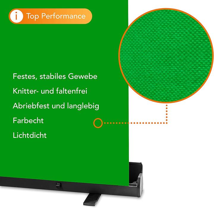 Actual product image Walimex pro Roll-up panel background green 165x220 (176.50 cm, 226 cm)