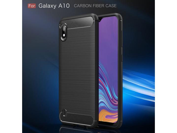 Produktbild Screenguard Samsung Galaxy A10 Hülle Carbon Brushed Soft TPU (Samsung Galaxy A10)