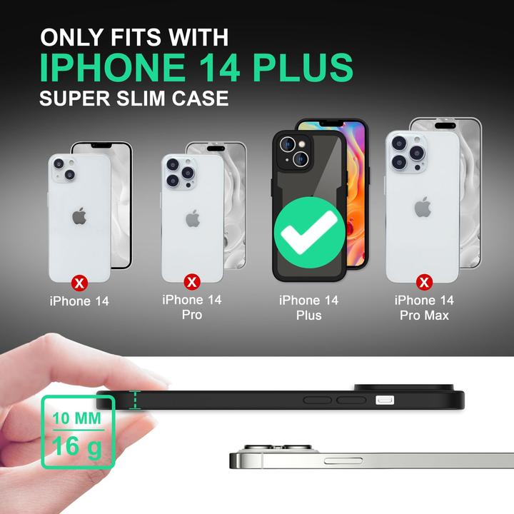 Immagine prodotto Nalia Busta ibrida trasparente a 360 gradi (Apple iPhone 14 Plus)