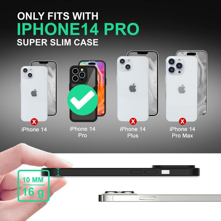 Immagine prodotto Nalia Busta ibrida trasparente a 360 gradi (Apple iPhone 14 Pro)