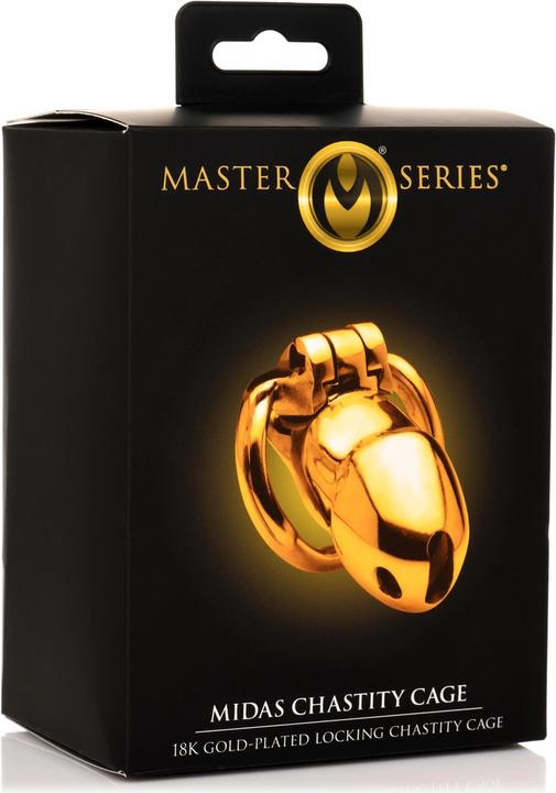Image du produit Master Series Midas Locking Chastity Cage - 18K Gold-Plated