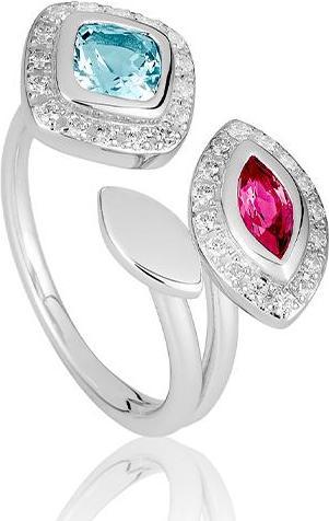 Actual product image Breuning RING - ED.TOP.HELL/E.ROSA TURMALINE/Brill. 0,24 Ct. H/si (51, 585/14 K Gold)