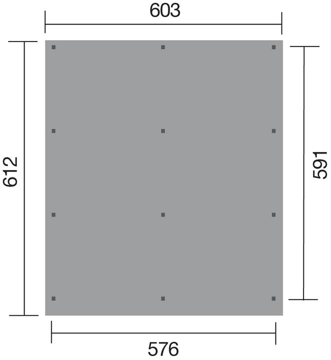 Produktbild Weka Holzbau Flachdach-Doppelcarport 618 Gr.2 Trapezblech-Dach