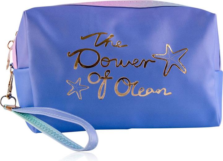 Accentra Kosmetiktasche / Kulturbeutel mit The Power Of Ocean Print