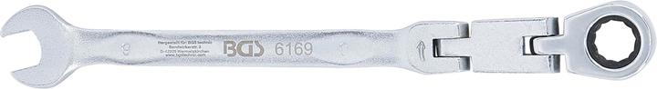 Immagine prodotto BGS Chiave combinata a cricchetto con doppio snodo regolabile 9 mm (9 mm)