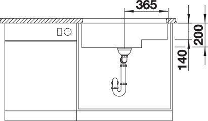 Image du produit Blanco SUBLINE 700-U Niveau (Evier sous plan, 73 cm, 46 cm)
