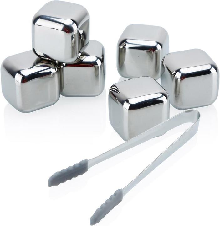 Produktbild Intirilife 6x Whiskey Steine in SILBER (Whisky Steine)