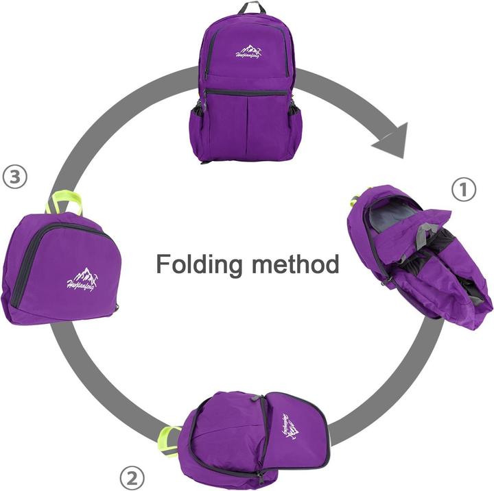 Produktbild Intirilife Faltbarer Rucksack in Violett (36 l)