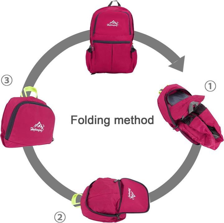 Produktbild Intirilife Faltbarer Rucksack in Pink (36 l)