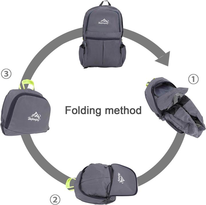 Actual product image Intirilife Foldable Backpack in Grey (36 l)