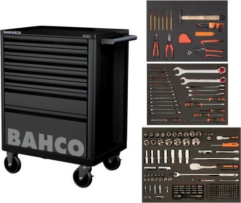 Image du produit Bahco Servante d'atelier à 7 tiroirs et 216 outils (1472K7BKFF15SD) (216 x)