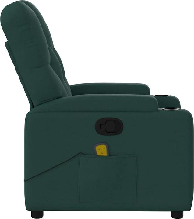 Image du produit VidaXL Fauteuil de massage vert foncé Tissu,Couleur : vert foncé,Matériaux