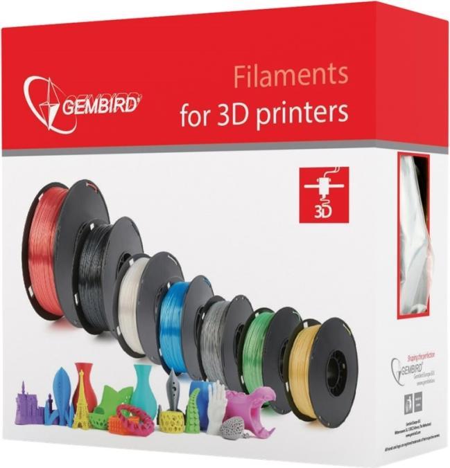 Actual product image Gembird Filament cassette PLA narrow spool (PLA, 1.75 mm, 1000 g, Brown)