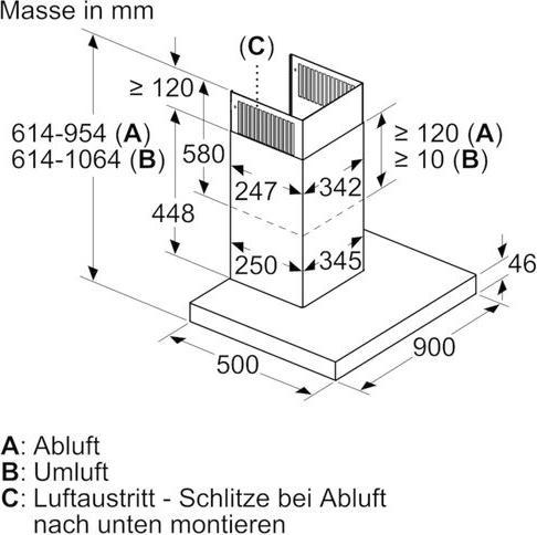 Image du produit Bosch Hausgeräte DWB98JQ50 (Hotte murale)