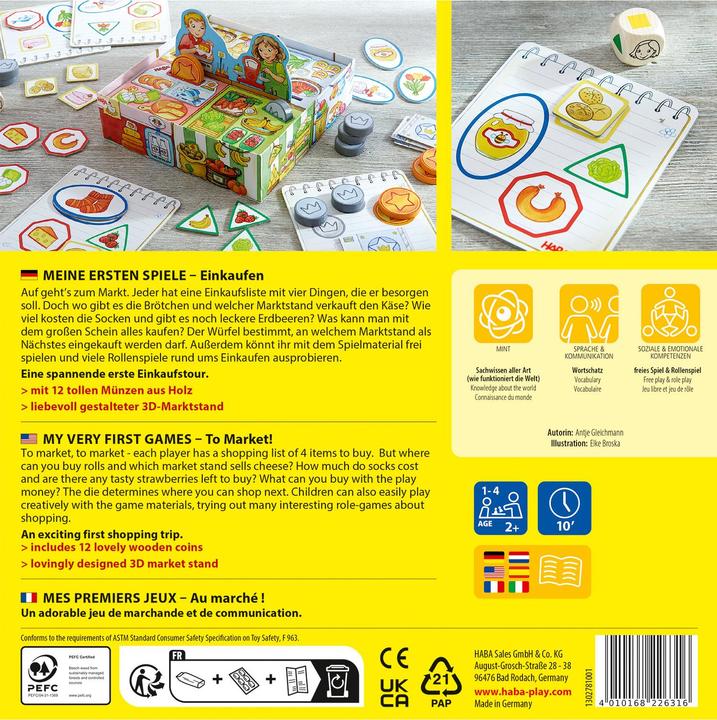 Immagine prodotto Haba I miei primi giochi per lo shopping (Tedesco)