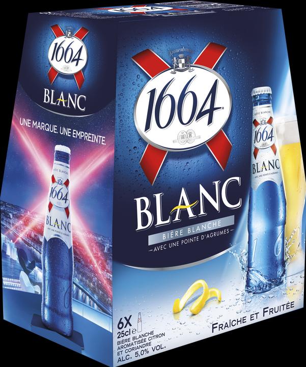 Image du produit Kronenbourg 1664 Blanc Blanche Bière BOT (6 x 25 cl)