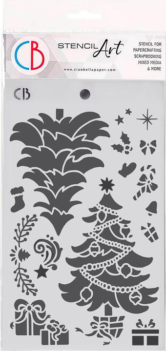Image du produit Ciao Bella Pochoir "Christmas tree", 24 x 14,4 cm