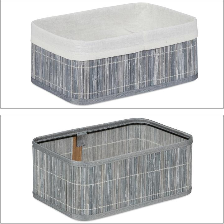 Actual product image Relaxdays Bathroom Storage Basket Set (3 x, 30 x 20 x 12.5 cm)